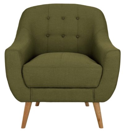 Hygena - Lexie - Fabric Chair - Olive Green